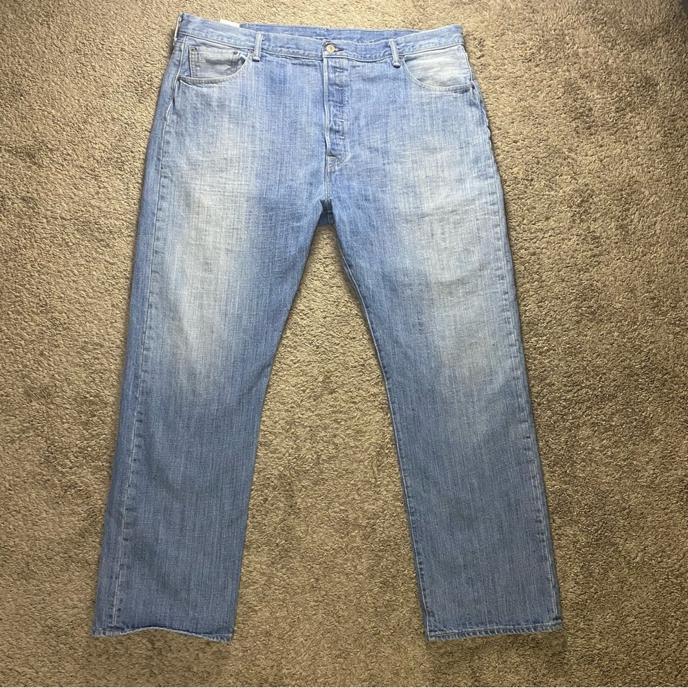 Levi's Jeans 501 Straight Leg Button Fly Light Mist 00501 0537 100% Cotton